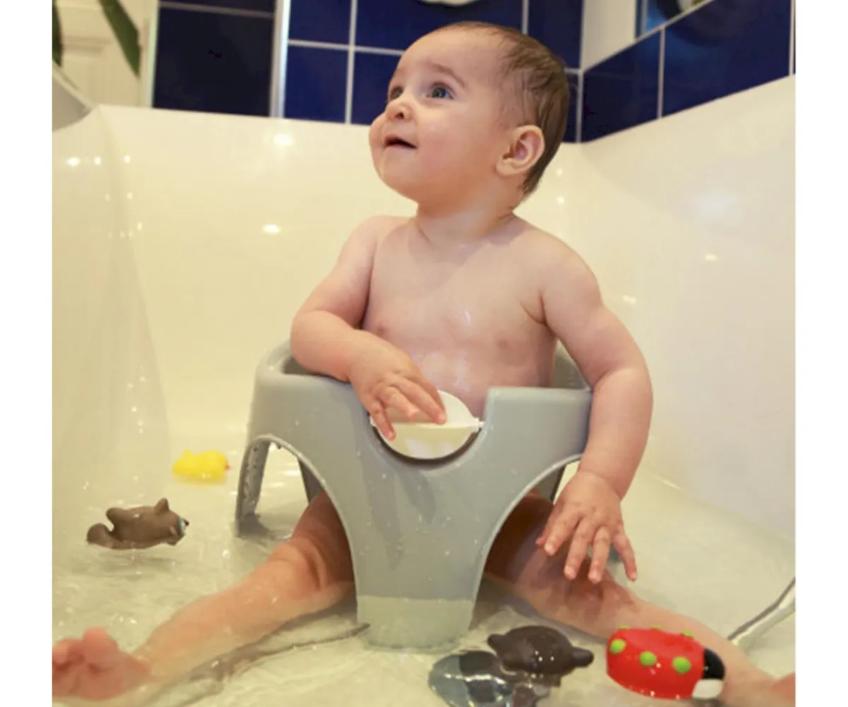 Hot Asiento Baño Aquafun Gris Niños Accesorios De Baño|Bañeras Bebé