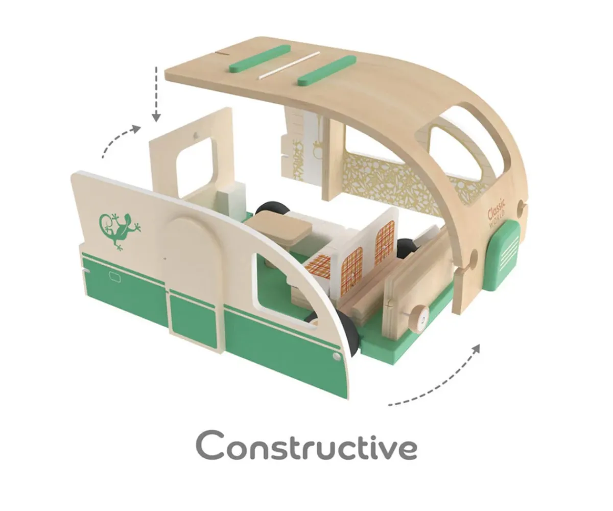 Online Autocaravana de Madera Niños Juguetes Niños 3 Años|Juguetes Niños 5 Años