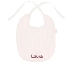 Babero Algodón Dorset Rosa Personalizable Baberos|Baberos Personalizados