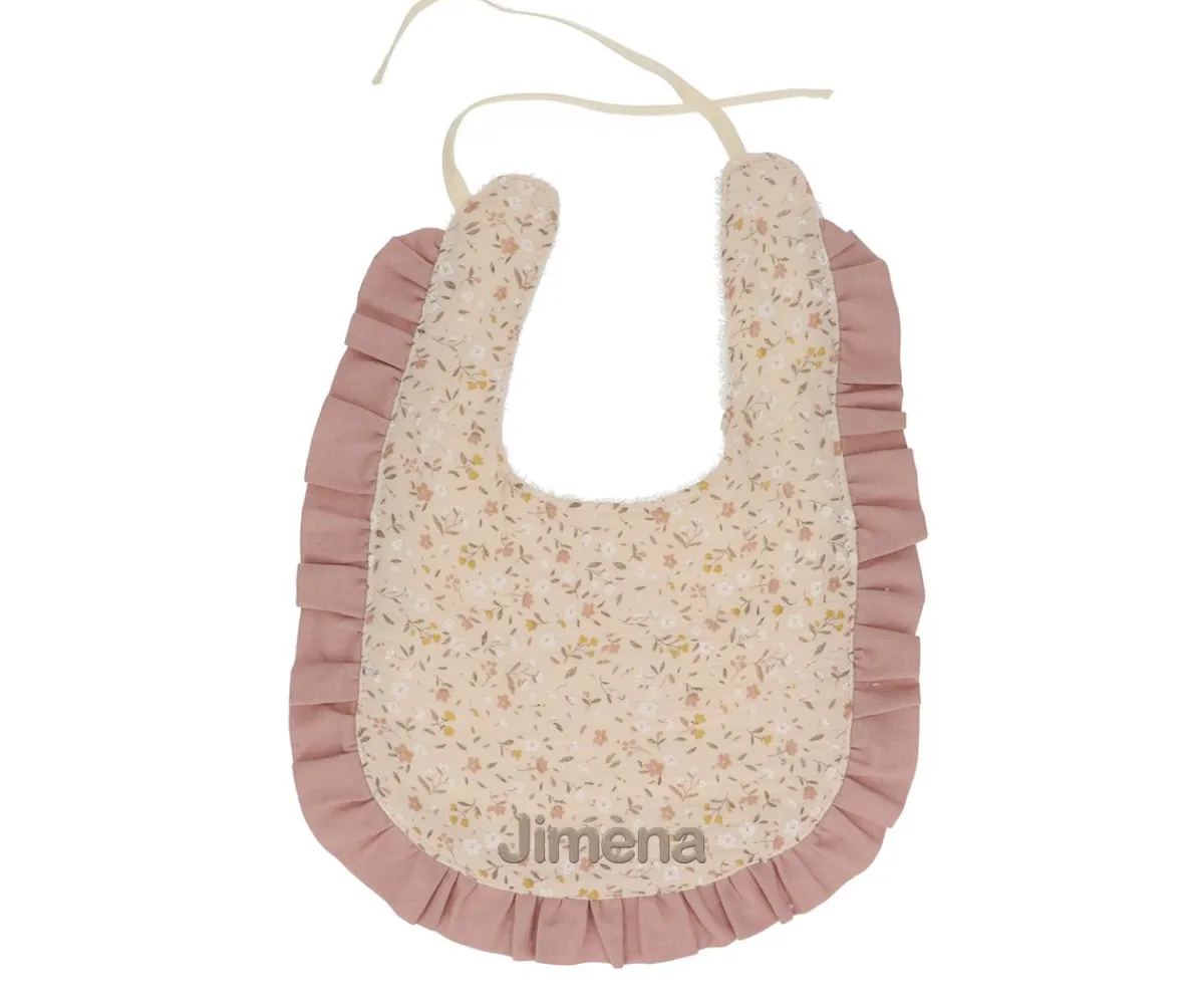 Baberos Personalizados^Cristina de Jos'h Babero Algodón con Volante Wild Flower Personalizable