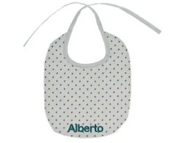 Clearance Babero Algodón Mini Star Grey Personalizable Baberos Personalizados|Baberos