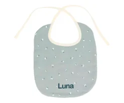 Outlet Babero Algodón Petite Fleur Vert Personalizable Baberos|Baberos Personalizados