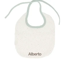 Baberos Personalizados^Cristina de Jos'h Babero Algodón Rainbow Dots Verde Personalizable