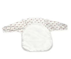 Best Babero con Mangas Botton Flores Baberos|Baberos Con Manga