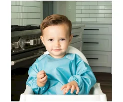 Online Babero con Mangas Impermeable Checkers Black Baberos Con Manga|Baberos Impermeables