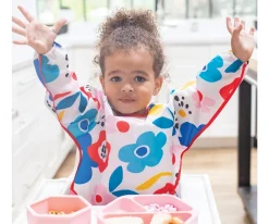 Online Babero con Mangas Impermeable Checkers Black Baberos Con Manga|Baberos Impermeables