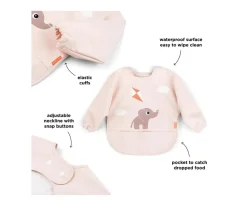 Clearance Babero con Mangas Playground Powder Personalizable Baberos Impermeables|Baberos Personalizados