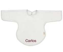 Baberos Con Manga^Timboo Babero con Mangas Silver Grey Personalizable