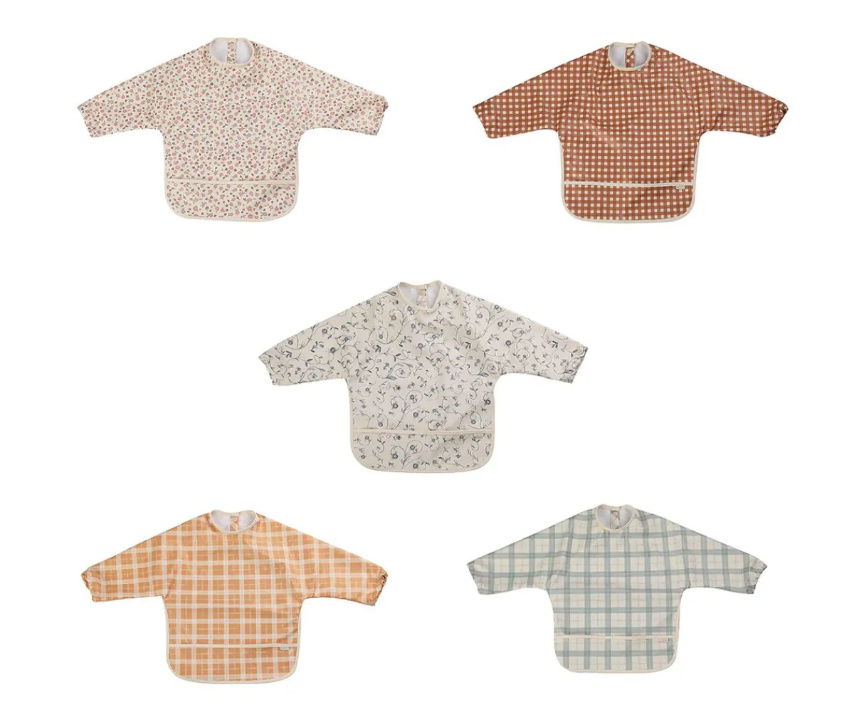 Outlet Babero con Mangas Smock Buckwheat Plaid Baberos Con Manga|Baberos