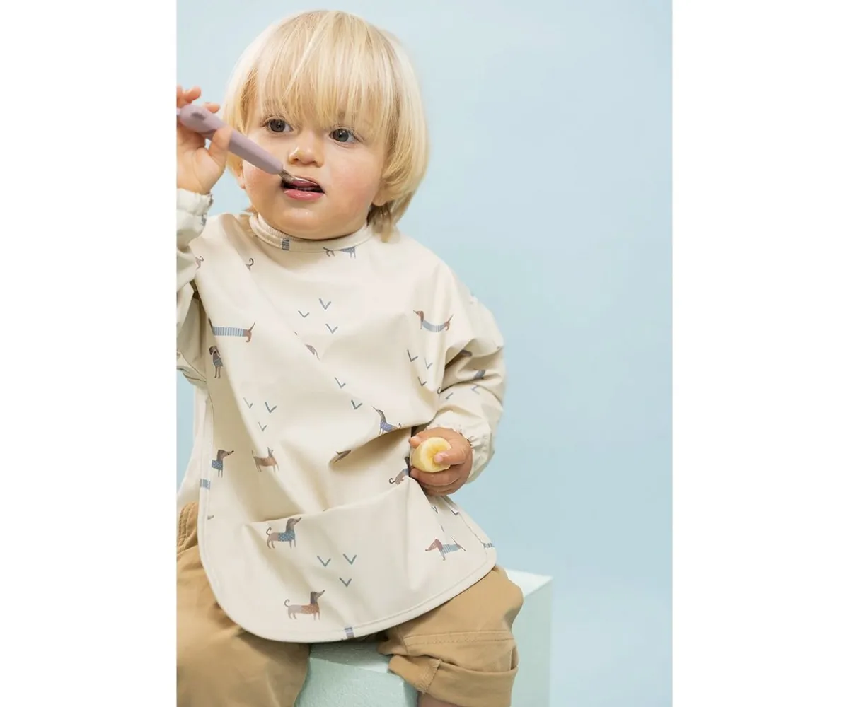 Hot Babero con Mangas Teckel Baberos Impermeables|Baberos Con Manga