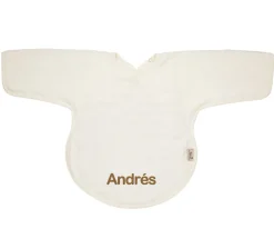Online Babero con Mangas Daisy White Personalizable Baberos Con Manga|Baberos Personalizados