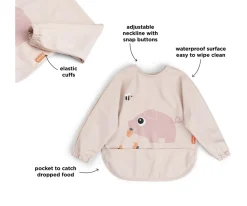 Outlet Babero con Mangas Tiny Farm Powder 6-18m Personalizable Baberos|Baberos Con Manga