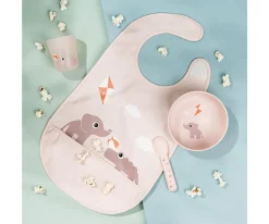 Baberos Impermeables^Done by Deer Babero con Velcro Playground Powder