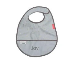 Baberos^Done by Deer Babero Contour Gris/Dorado Personalizable