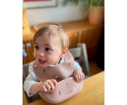 Baberos^Noui Noui Babero de Silicona Ice Cream- Rose