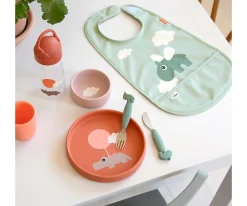 Baberos^Done by Deer Babero Happy Clouds Green