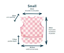 Baberos Impermeables^Tiny Twinkle Babero Impermeable Checkers Pink
