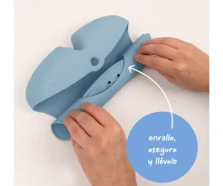 Baberos^b.box Babero Silicona Enrollable Ocean