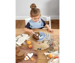 Baberos^Lassig Babero Silicona Happy Smile Blue