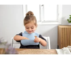 Baberos^Lassig Babero Silicona Happy Smile Blue