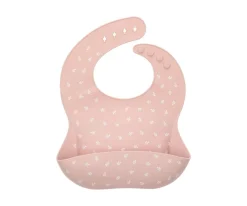 Clearance Babero Silicona Leaves Pink Colecciones Vuelta Al Cole|Baberos