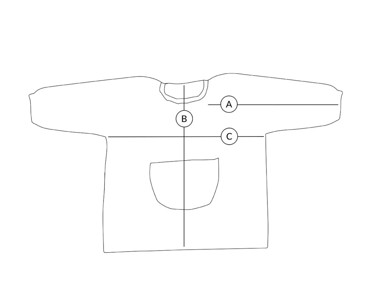 Babis Escolares^Tutete Textil Babi con Bolsillo Central Estrella Rojo Personalizado