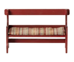 Casa De Muñecas De Madera^Maileg Banco de Madera Rojo Ratón