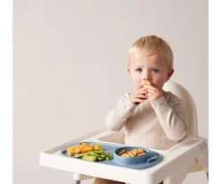 Outlet Bandeja Silicona Roll + Go con Cuchara Ocean Baby Led Weaning|Comer Al Aire Libre