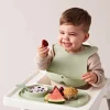 Hot Bandeja Silicona Roll + Go con Cuchara Sage Vajilla Infantil|Comer Al Aire Libre