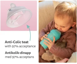 Biberones^Herobility Biberón Anticólico Iron Blue 340ml