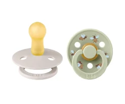Chupetes Con Diseños^BIBS Pacifier Studio Colour 2 PACK Bumblebee Latex Mushroom Mix