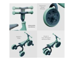 Discount Bicicleta de Equilibrio Yvelo Verde Niños Juguetes Para Niños De 18 Meses|Juguetes Niños 3 Años
