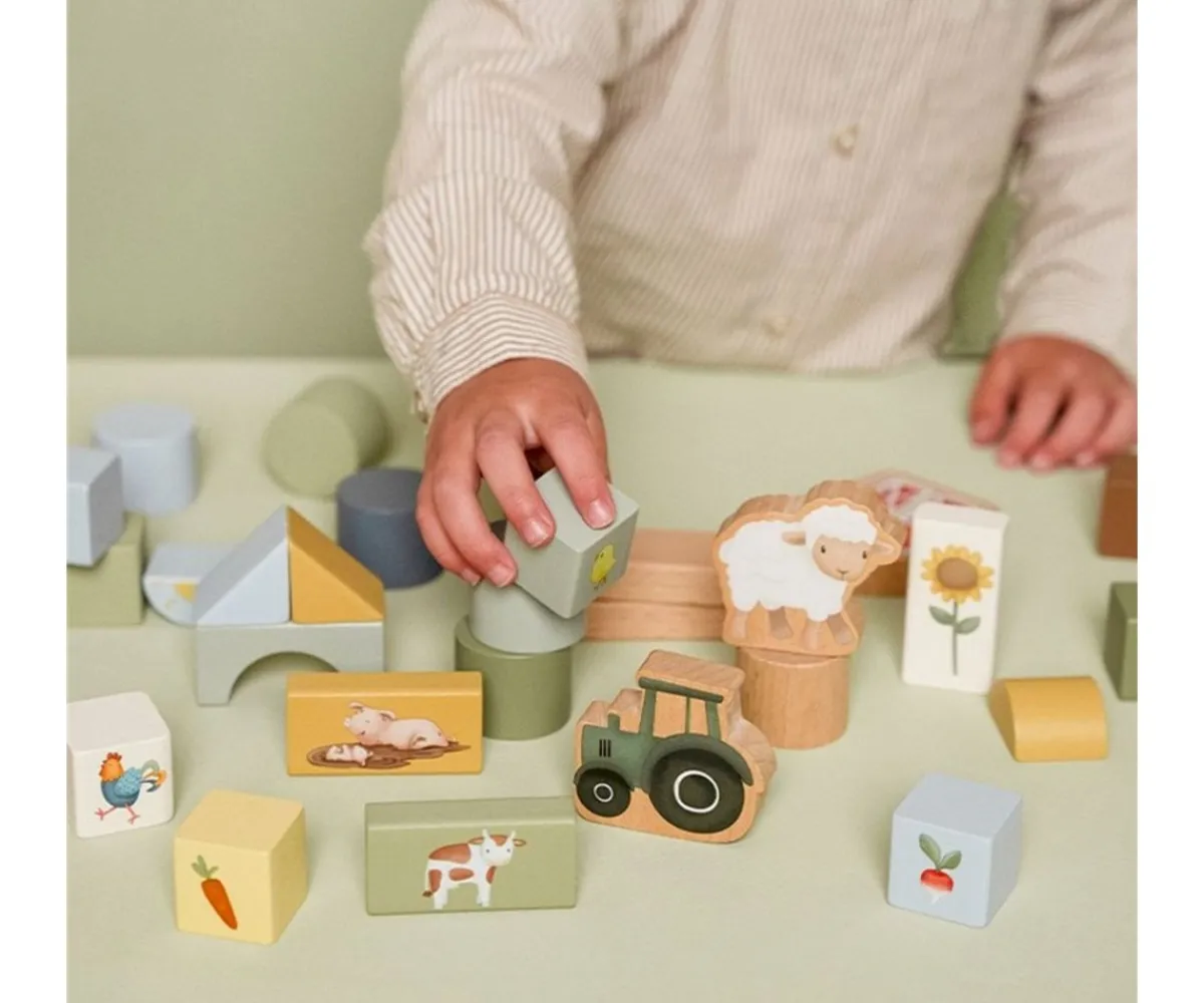 Hot Bloques de Construcción Little Farm FSC Niños Juguetes Montessori|Juguetes Para Niños De 18 Meses