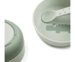 Vajilla Infantil^Done by Deer Bol Antideslizante Croco Green