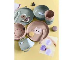 Bol Antideslizante Eco Tiny Team Cat Baby Led Weaning|Vajilla Infantil