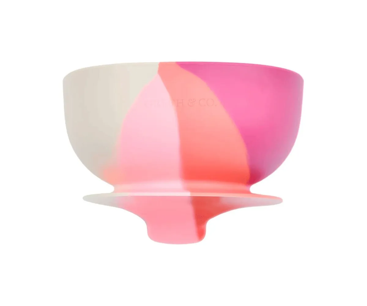 Vajilla Infantil^Grech & Co Bol con Ventosa Color Splash Mauve Rose Ombre