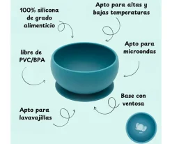 Best Bol con Ventosa Silicona Elefante Vajilla Infantil|Baby Led Weaning