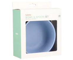 Vajilla Infantil^Tutete Bol Silicona + Cuchara Acero Ocean Blue