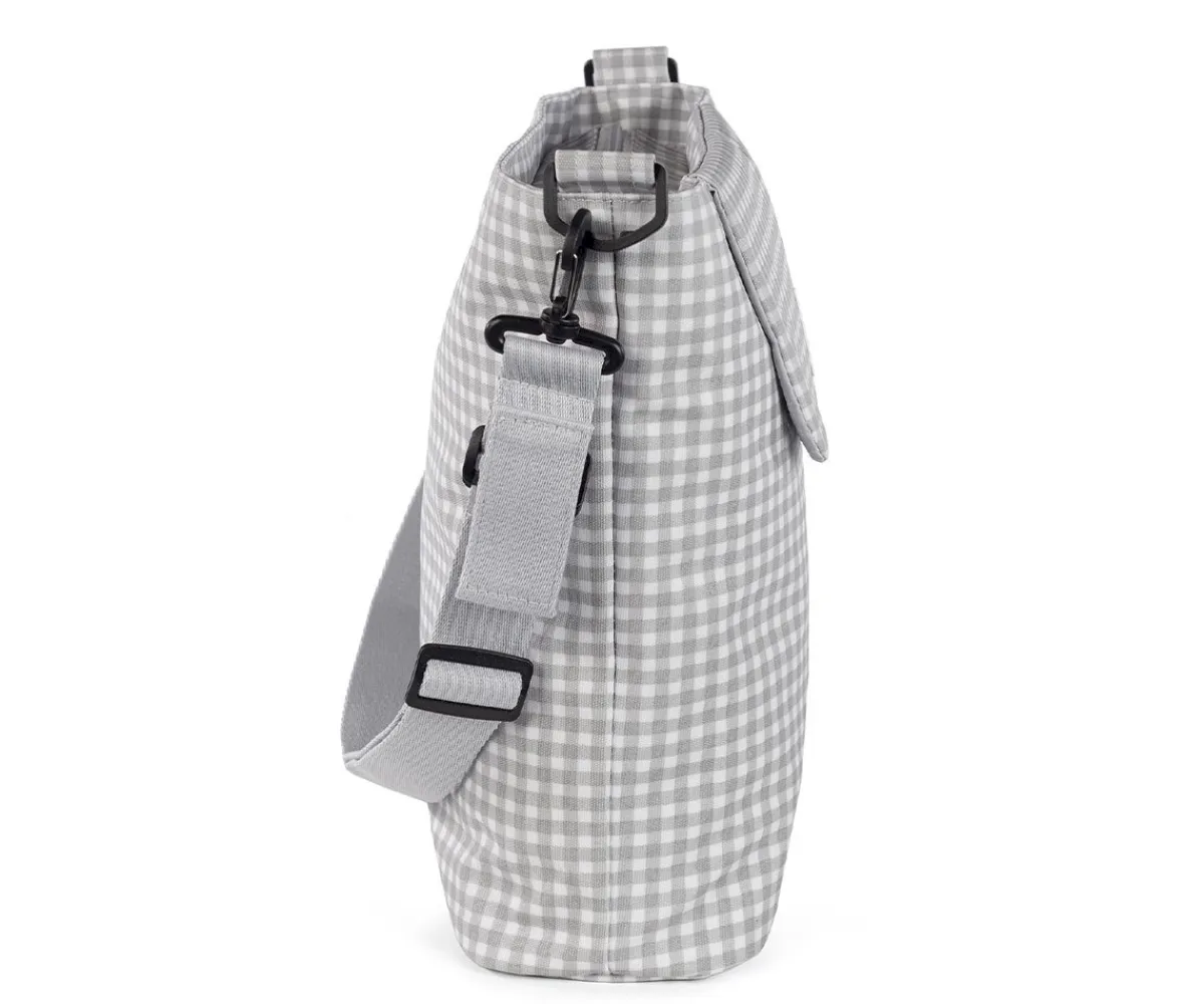 Bolsos Carro Bebé^Walking Mum Bolsa Canastilla I Love Vichy Gris