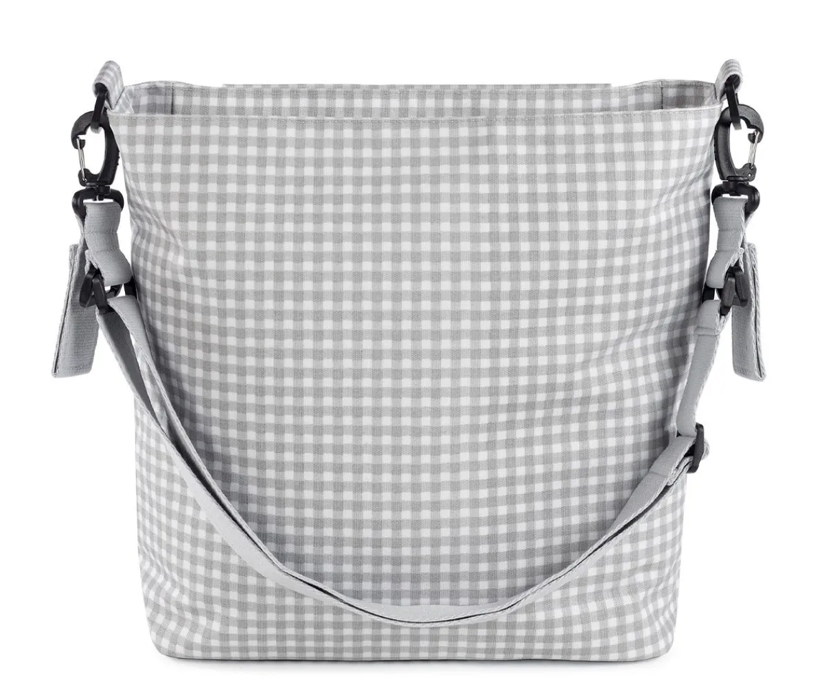 Bolsos Carro Bebé^Walking Mum Bolsa Canastilla I Love Vichy Gris