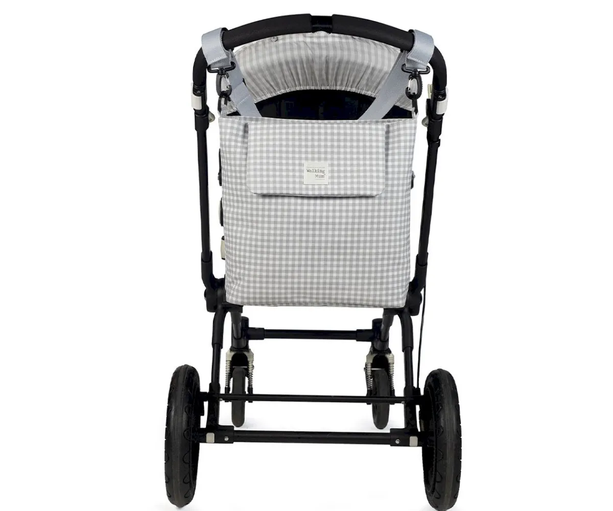 Bolsos Carro Bebé^Walking Mum Bolsa Canastilla I Love Vichy Gris