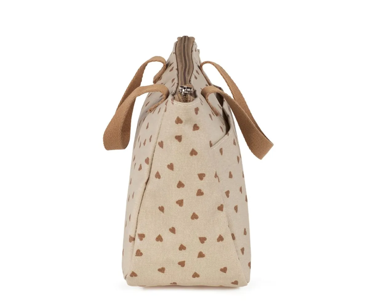 Neceseres^Walking Mum Bolsa de Aseo Corazones Poppy Canela
