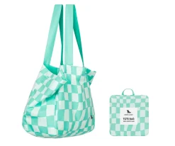 New Bolsa de Playa Check Verde Personalizable Bolsas De Playa|Regalos Para Madres