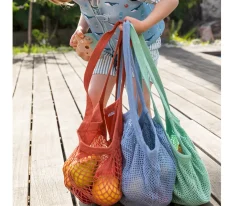 Hot Bolsa Malla Orgánica Negra Bolsas De Playa|Bolsos