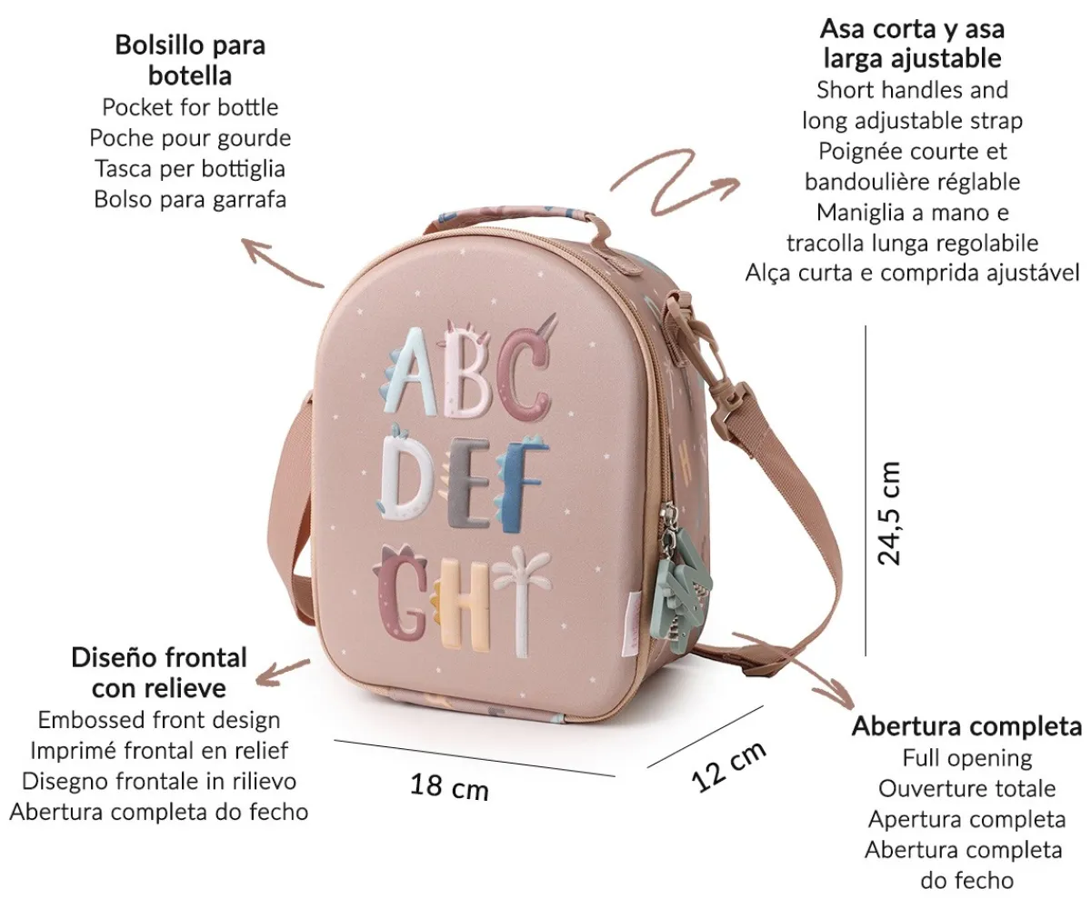 Online Bolsa Merienda Térmica 3D Funny Letters Personalizable Bolsas Merienda|Colecciones Vuelta Al Cole