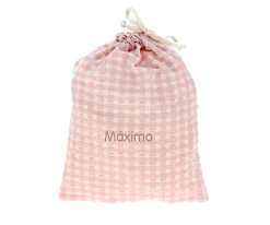 Clearance Bolsa Merienda Vichy Rosa Personalizable Bolsas Merienda Personalizadas|Bolsas Merienda