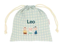 Hot Bolsa Merienda Vichy The Three Little Pigs Personalizable Bolsas Merienda Personalizadas|Colecciones Vuelta Al Cole