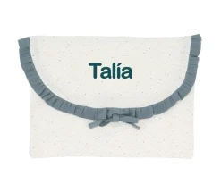 Cambiadores Para Bebés^Cristina de Jos'h Bolsa para Muda Rainbow Dots Azul Personalizable