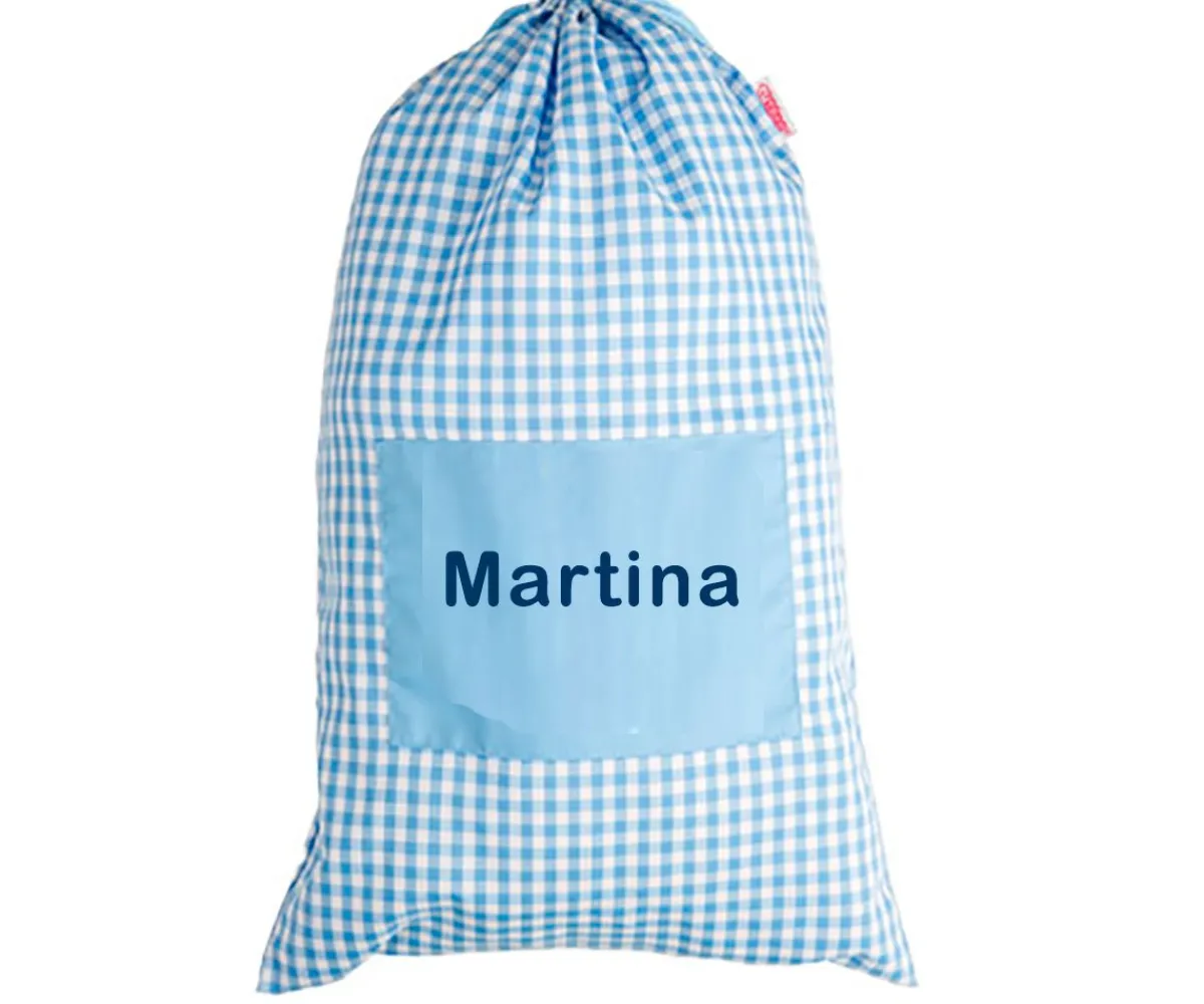 Cambiadores Para Bebés^Tutete Textil Bolsa para Muda Vichy Celeste Personalizable