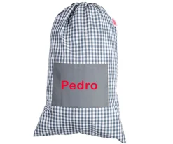 Cambiadores Para Bebés^Tutete Textil Bolsa para Muda Vichy Gris Personalizable
